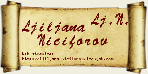 Ljiljana Nićiforov vizit kartica